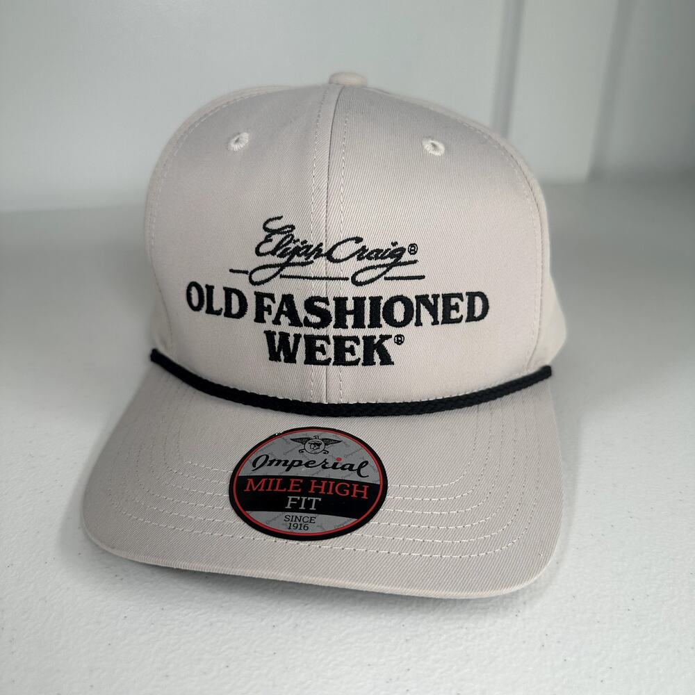 Elijah Craig Old Fashioned Week Imperial Mile High Rope Hat Snapback NWOT